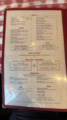 Menu photo 1 The Old Clam House San Francisco, CA Menu photo 1 The Old Clam House San Francisco, CA