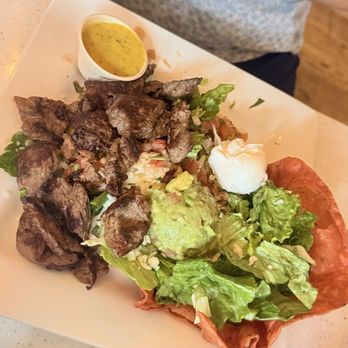 Blue Coyote Grill - Tostada salad with steak - Mexican Near Me - Palm Springs, California Blue Coyote Grill - Tostada salad with steak - Mexican Near Me - Palm Springs, California