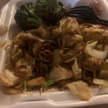 Panda Express - Broccoli beef with no beef and Side Chow Mein all cabbage - Chinese Near Me - Turlock, California