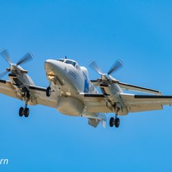 U.S. Border Patrol Beechcraft King Air Multi-role Enforcement Aircraft (MEA) on final