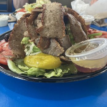 Mr Greek Gyros - Greek salad with gyro meat - Greek Near Me - Venice, Florida Mr Greek Gyros - Greek salad with gyro meat - Greek Near Me - Venice, Florida