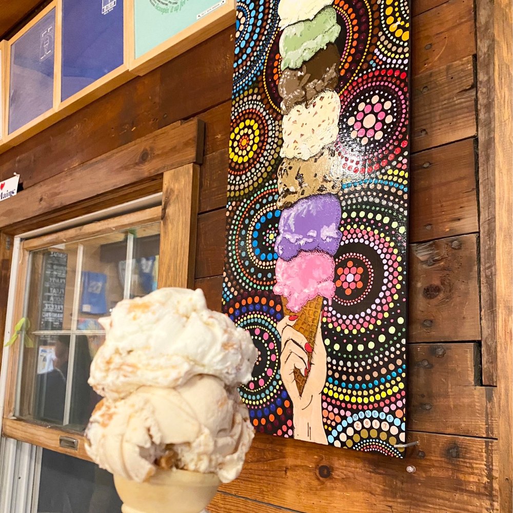 Scoop Deck - pB Peanut Butter Iditarod and peanut Butter 180 - kids double - Ice Cream & Frozen Yogurt Near Me - Wells, Maine