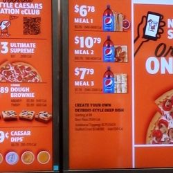 Little Caesars Pizza - The Make It A Meal prices are apparently ONLINE only prices.