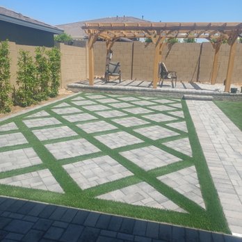 Project One Landscape - Dimond paver ,grass ,trees,dryway, Gazebo - Landscape Architects or Designers Near Me