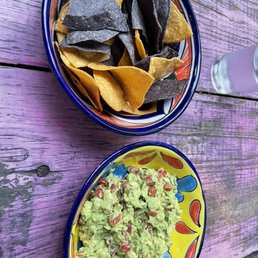 Guacamole and chips Guacamole and chips