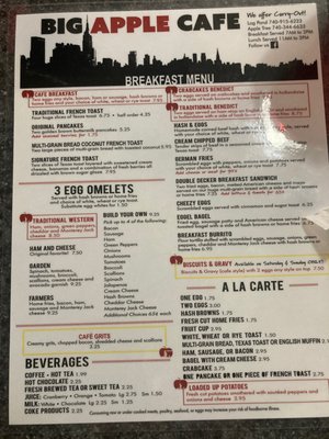 Menu photo 1 Big Apple Cafe Newark, OH