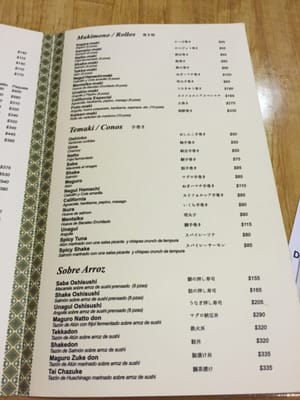 Menu photo 5 Chaseki Cuauhtémoc, AGU