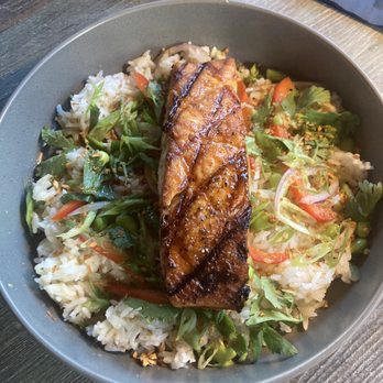 MIA Kitchen & Bar - Salmon Bowl - New American Near Me - Delray Beach, Florida MIA Kitchen & Bar - Salmon Bowl - New American Near Me - Delray Beach, Florida