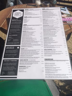 Menu photo 3 Kitchen & Bar Vondelpark3 Amsterdam, NH