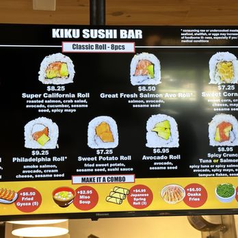 Kiku Shushi Bar - Menu - Sushi Bars Near Me - New Albany, Ohio