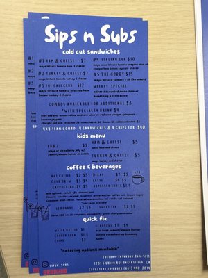 Menu photo 3 Sips N Subs Bakersfield, CA