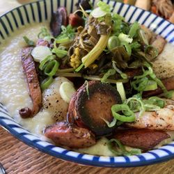 Shrimp & grits with sausage