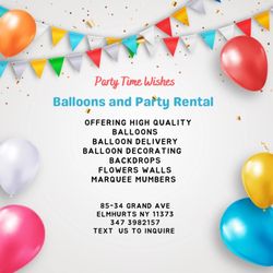 Party Time Wishes - Balloon and Party rental  Chair and Table