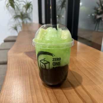 Zero One Ice - Honeydew slush with boba - Bubble Tea Near Me - Glendale, Arizona