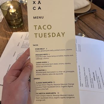 Oaxaca - Taco Tuesday menu - Mexican Near Me - Atlanta, Georgia