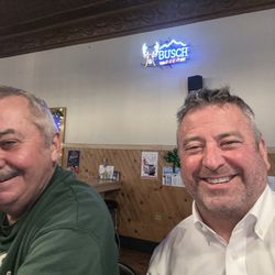 Sam's Saloon & Grill - Sam and I after the best gyro ever!
