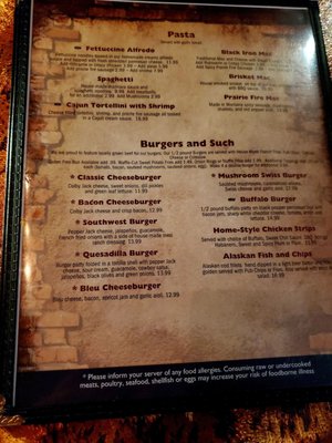 Menu photo 6 Black Iron Grill Miles City, MT