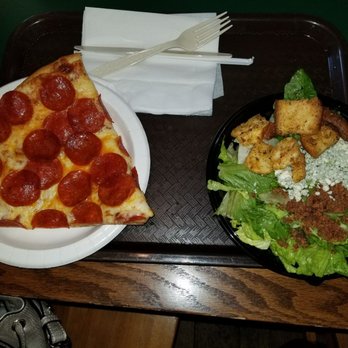 Cossetta Alimentari - Pepperoni slice with a small Cossetta salad. - Italian Near Me - Saint Paul, Minnesota Cossetta Alimentari - Pepperoni slice with a small Cossetta salad. - Italian Near Me - Saint Paul, Minnesota