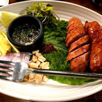 Hanuman Thai Eatery - Sai oua (thai sour sausage) - Thai Near Me - Costa Mesa, California