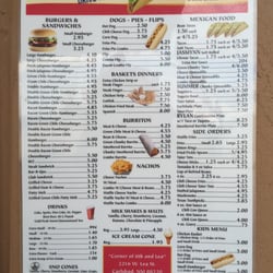 Dari-Lea Drive In - Menu