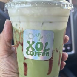 Strawberry Matcha with Vanilla cold foam. Strawberry Matcha with Vanilla cold foam.