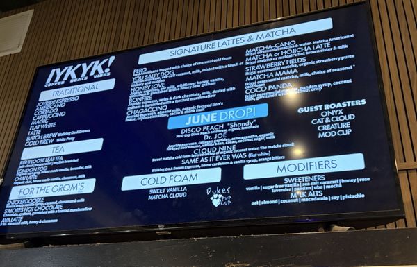 Menu photo 1 IYKYK! Coffee Lab Huntington Beach, CA Menu photo 1 IYKYK! Coffee Lab Huntington Beach, CA