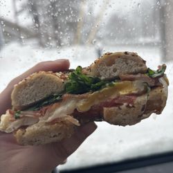 The Acadia breakfast sandwich delicious