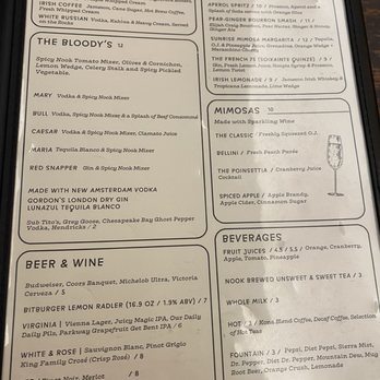 The Nook - Menu - American Near Me - Charlottesville, Virginia