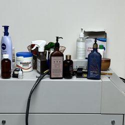Dermatology Associates of Southern California - Junk and uncapped bottles just laying around.