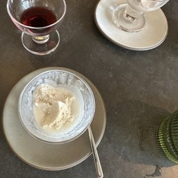 Started with Panna cotta and ended with gelato and Italian Porto