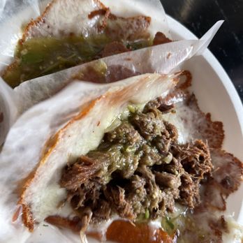 Taco Y Taco - queso tacos - one lengua and one cabeza - Mexican Near Me - Henderson, Nevada