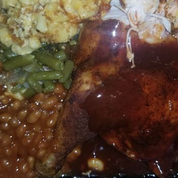 Mission BBQ - Smoked Chicken, String Beans w/Brisket & Mac & Cheese. - Barbeque Near Me - Columbia, Maryland