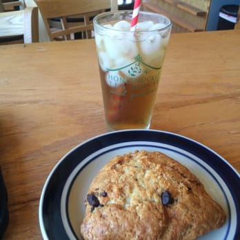 Honeysuckle Tea House - jasmine iced tea + choco chip walnut scone - Coffee & Tea Near Me - Chapel Hill, North Carolina