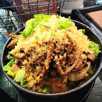 PORTOBELLO - Mac N Cheese with brisket, onions + mushrooms. - American Near Me - Whistler, British Columbia