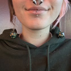Addictive Nature Tattoo - Labret + right nose piercing (left is crooked by my own fault for putting a hoop too early)