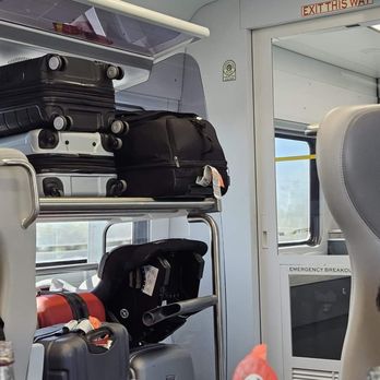 Brightline Miami Central Station - Plenty of luggage space for everyone. - Train Stations Near Me - Miami, Florida