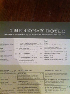 Menu photo 2 The Conan Doyle Edinburgh, EDH Menu photo 2 The Conan Doyle Edinburgh, EDH