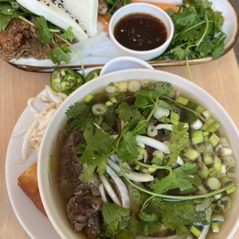 An An - Rib Pho. We asked to spit into two bowls so this is just half of it. - Vietnamese Near Me - Portland, Oregon
