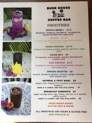 Menu photo 8 Bunkhouse Coffee Bar Jensen Beach, FL