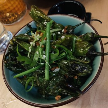 Standby - Shisito Peppers - also yum, most of them didn't have much kick but beware... - New American Near Me - Detroit, Michigan Standby - Shisito Peppers - also yum, most of them didn't have much kick but beware... - New American Near Me - Detroit, Michigan