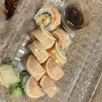 Sushi Plus One - Lemon Salmon Roll - Japanese Near Me - Murrieta, California Sushi Plus One - Lemon Salmon Roll - Japanese Near Me - Murrieta, California