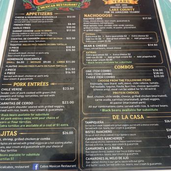 Cabos - Menu items - Mexican Near Me - Clearlake, California Cabos - Menu items - Mexican Near Me - Clearlake, California