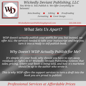 Wickedly Deviant Publishing - What sets us apart from the rest. - Editorial Services Near Me Wickedly Deviant Publishing - What sets us apart from the rest. - Editorial Services Near Me