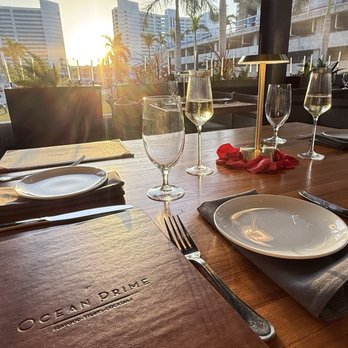 Ocean Prime Sarasota - Booth on the outdoor terrace - Seafood Near Me - Sarasota, Florida