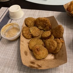 Wayback Burgers - This is what passes for a $7 order of fried pickles.
