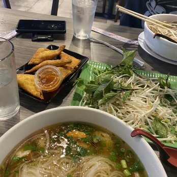 New Super Pho - Crab Rangoons and shrimp pho - Vietnamese Near Me - Duluth, Georgia