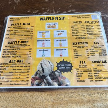 Waffle N Sip - Menu - July 2024 - Waffles Near Me - Queens, New York Waffle N Sip - Menu - July 2024 - Waffles Near Me - Queens, New York