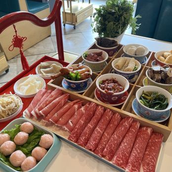 Long Men Bay Hot Pot - Our spread this time had the 9 items. - Hot Pot Near Me - Newark, California Long Men Bay Hot Pot - Our spread this time had the 9 items. - Hot Pot Near Me - Newark, California