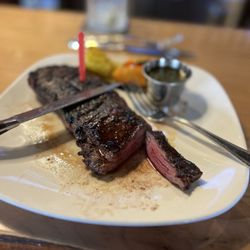 Prime 94 SteakHouse and Grill - A perfect rare on the strip steak!
