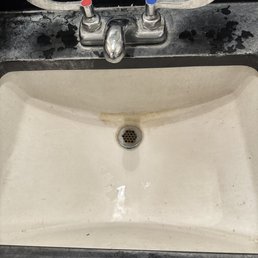 Men's sink in restroom Men's sink in restroom